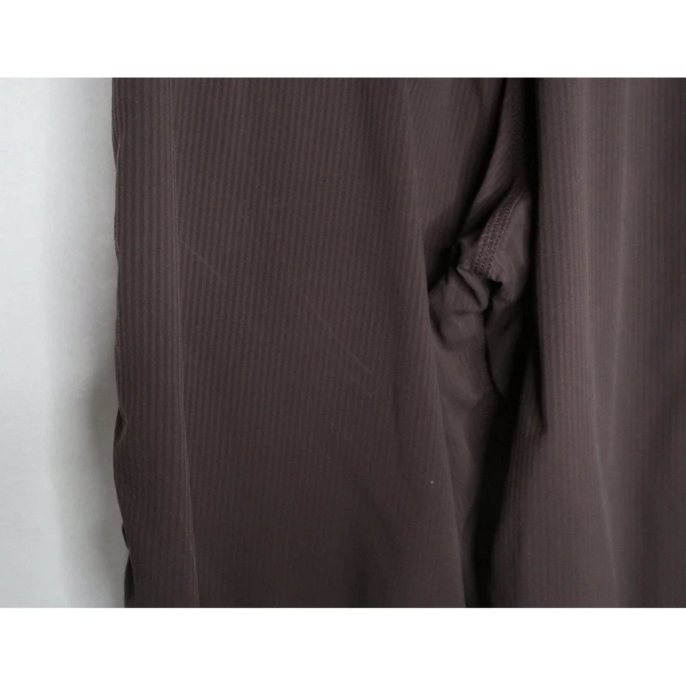 Lululemon Dance Studio Crop Pants Brown Ruched Cinch Hem Women's Size 10 Yoga